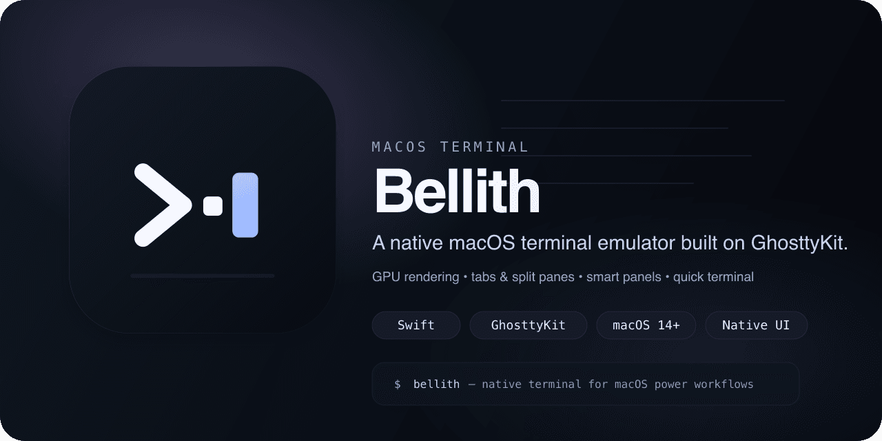 Bellith project banner with its terminal icon and feature summary